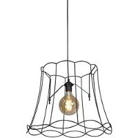 QAZQA Retro pendellampe sort 50 cm - Granny Frame
