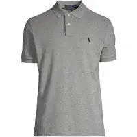 Ralph Lauren Polo Ralph Laurentil mænd. 710666998006 Custom Fit poloshirt grå (L), Casual, Bomuld, Korte ærmer