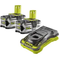 Ryobi RC18150-250, Batteri- og opladersæt, Lithium-Ion (Li-Ion), 5 At, 18 V, , Sort, Gul