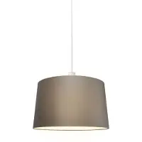QAZQA Moderne pendellampe hvid med skærm 45 cm Taupe - Combi 1