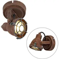 QAZQA Industriel spotlight rustbrun - Sorra