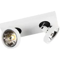 QAZQA Moderne spotlight hvid roterbar og vipbar - Ga 2