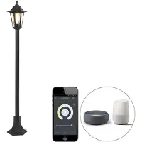 QAZQA Smart lanterne sort 122 cm inkl. Wifi ST64 - New Haven