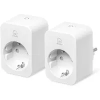 Deltaco Smart Home smart plug med energimåling, 16A, 2-pak SH-P01E16-2P Modsvarer: N/A