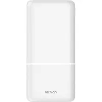 Deltaco PB-C1006 Powerbank | 2x USB-A | 1x USB-C | White - 20000 mAh