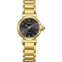 Citizen Dameur EM1132-88H Eco Drive Sort/Guldtonet stål Ø26 mm