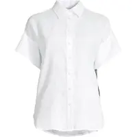 Ralph Lauren Bluse 'BROONO-SHORT SLEEVE-SHIRT' hvid