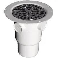Purus LOKE 75/110 mm afløbsskål til vinyl, m/studs, lodret, rf.