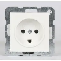 Berker Stikkontakt med Dansk jord 3 polet, designserie S./B. hvid