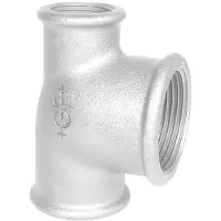 +GF+ tee 90° galvaniseret reduceret 2 1/2-2-2''