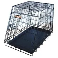 Pluto Produkter P.P Travel hundebur til bil, vinklet 75x47x56 cm, sort, Medium