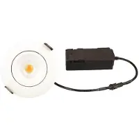 Scan-Products Luna lp elite 230v dæmpbar flimmerfri 5,4w 2700k ra90 360lm ip44 mat hvid rund