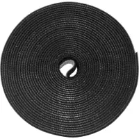 Deltaco Hook and Loop Cable Tie 5 m - Black
