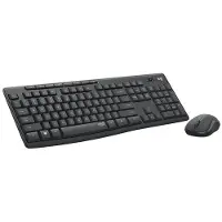 Logitech MK295 Silent - keyboard and mouse set - Russian - graphite - Tastatur & Mus sæt - Russisk - Sort