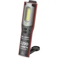 Haj Light genopladelig inspektionslampe 1200 lumen + 250 lumen toplys med dæmpbar forlygte 1200/
