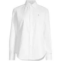 Ralph Lauren Polo Ralph Laurentil kvinder. 211891377003 Slim fit oxfordskjorte hvid (36), Casual, Bomuld, Klassisk, Lange ærmer