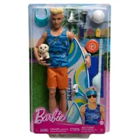 Barbie Ken dukke med surfbr?t positiv blond ken strand dukke