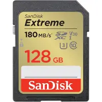 SanDisk Extreme 128GB SDHC Memory Card 180MB/s 90MB/s UHS-I Class 10 U3 V30