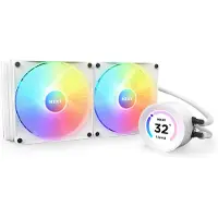 NZXT Kraken Elite 280 RGB - Processors flydende kølesystem - med LCD-display - (for: LGA115x Socket, LGA1200, LGA1700, AM4, AM5) - kobber - 140 mm - hvidmatteret