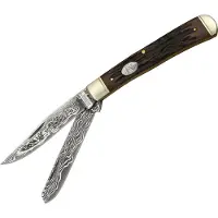 Marbles Trapper Etched Damascus Series