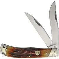 Rough Ryder Jumbo Trapper Brown Stag Bone