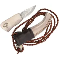 Karesuandokniven Damascus Neck Knife