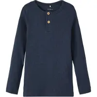 Name it Bluse - Noos - Rib - NmmKab - Dark Sapphire - - 4 år (104) - Bluse