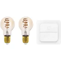 Eglo CONNECT.Z SÆT AFBRYDER + 2 E27 A60 spiral amber SMART pærer M/TUNABLE WHITE