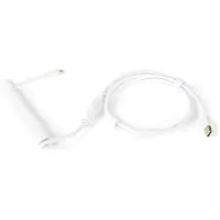 Dutzo Coiled Aviator Micro-USB B cable - White - Opgraderings tilbehør - Hvid