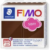 Staedtler FIMO Soft Polymer Clay - -Ovnbage ler til smykker Skulptering Crafting Chokolade 8020-75