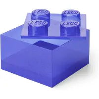 LEGO Gennemsigtig lilla klodsformet opbevaringsboks 5009339