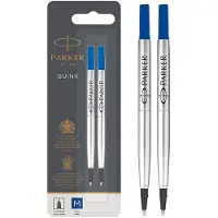 Parker rollerball refill, medium, blå, 2 stk.