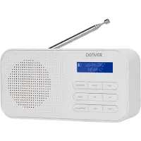 Denver DAB-42W DAB-radio / digitalradio med FM / radio med dobbelt alarm / bordradio – Hvid