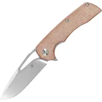 Kansept Knives Kryo Framelock Brown Micarta