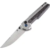 Kansept Knives EDC Tac Button Lock Damascus