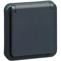 LK OPUS 74 Stikkontakt 2-pol med jord 1 modul, antracit
