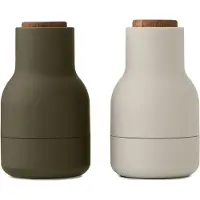 Audo Copenhagen Bottle Grinder krydderikværn Small 2-pak Hunting green/Beige/Valnød