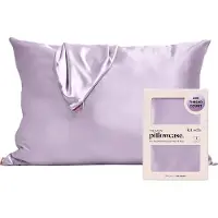 Kitsch satin pillowcase med lynl?s til h?r og hud bl?dere end silke pude sager dronning glat pude d?kker maskine vaskbar rynkefri k?le satin pude
