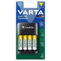 Varta Quattro batterioplader m. 4x R6/AA-batterier