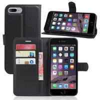 Mtp Products iPhone 7 Plus / iPhone 8 Plus Pung Taske med Magnetisk Lukning - Sort