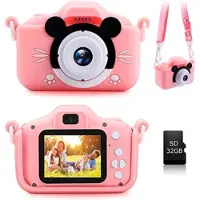 Mtp Products Børn Digitalkamera med 32GB Hukommelseskort - Pink