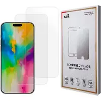 Saii iPhone 16 Pro 3D Premium Skærmbeskyttelse Hærdet Glas - 9H - 2 Stk.