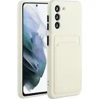 Mtp Products Samsung Galaxy S21 5G TPU Cover med Kortholder - Hvid