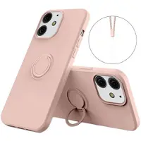 Mtp Products iPhone 13 Liquid Silikone Cover med Ring Holder - Pink