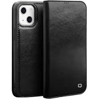 Qialino Classic iPhone 13 Mini Læderpung - Sort