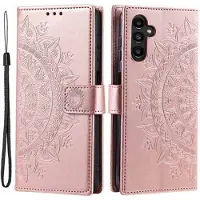 Mtp Products Samsung Galaxy A34 5G Mandala Series Etui med Pung - Rødguld