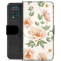 Mtp Products Samsung Galaxy A12 Premium Flip Cover med Pung - Floral