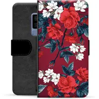 Mtp Products Samsung Galaxy S9+ Premium Flip Cover med Pung - Vintage Blomster