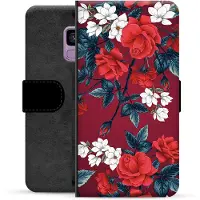 Mtp Products Samsung Galaxy S9 Premium Flip Cover med Pung - Vintage Blomster