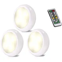 Mtp Products 3-Pak Trådløse LED Lamper med Fjernbetjening